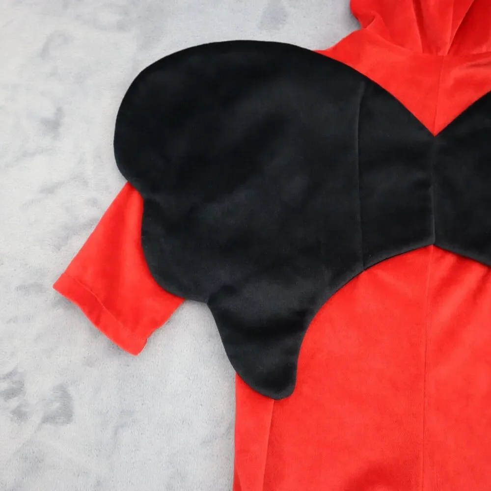 Devil Halloween Costume Kids Multicolor Long Sleeve Hooded Half Zip Outfit